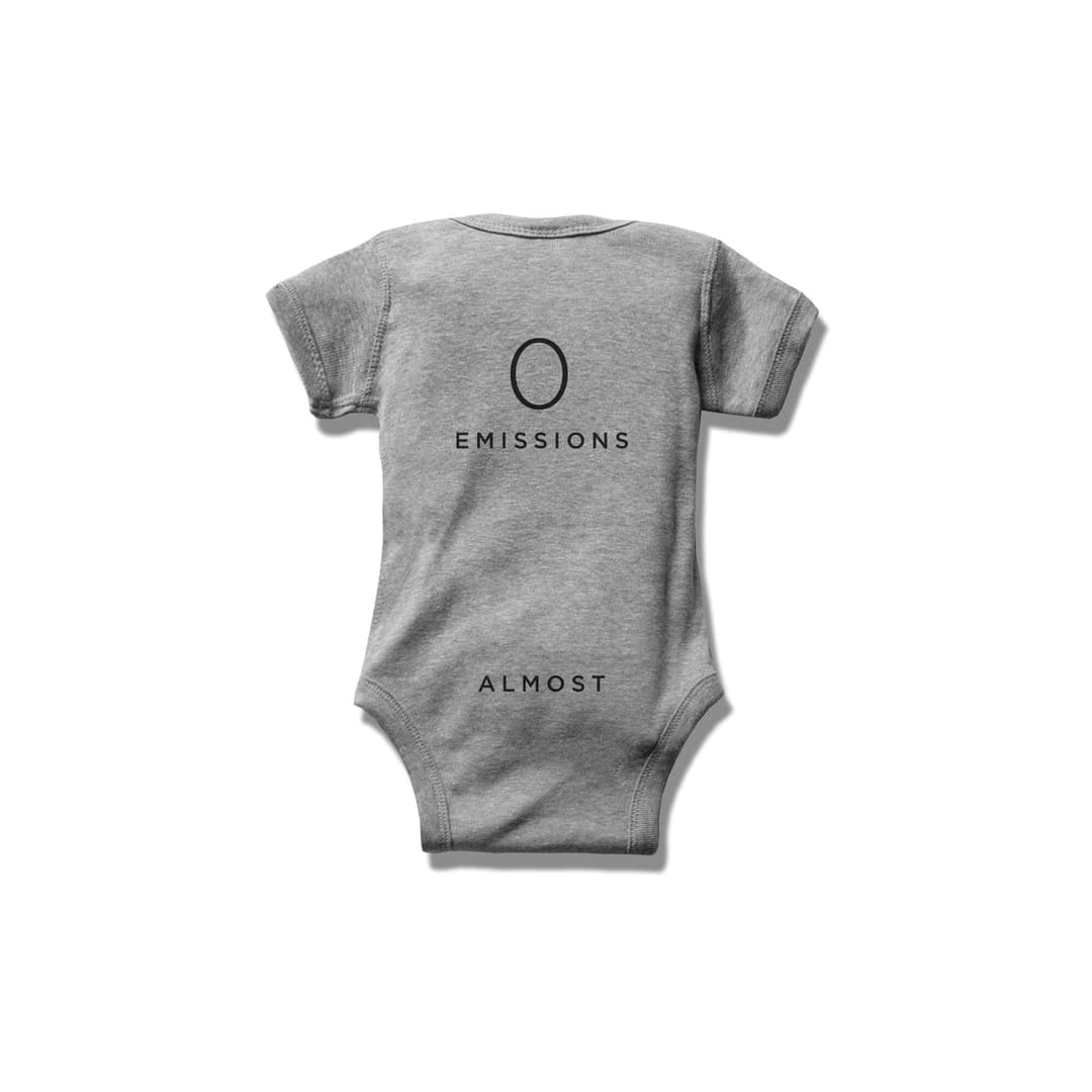 Zero emissions (almost) onesie