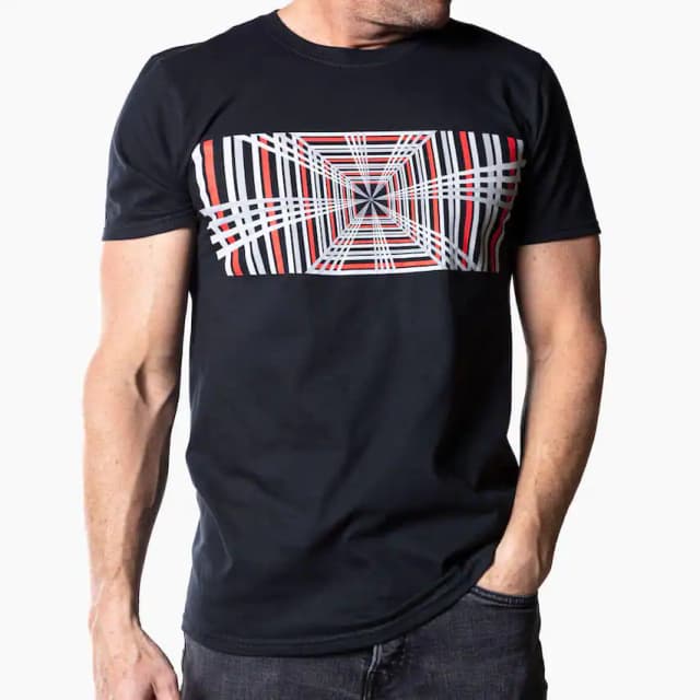 Men's plaid mode tee
