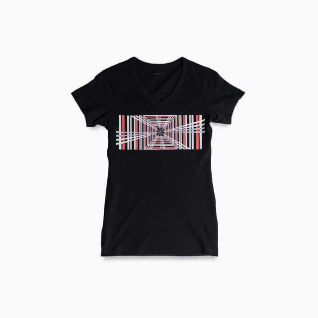 Women's plaid mode tee