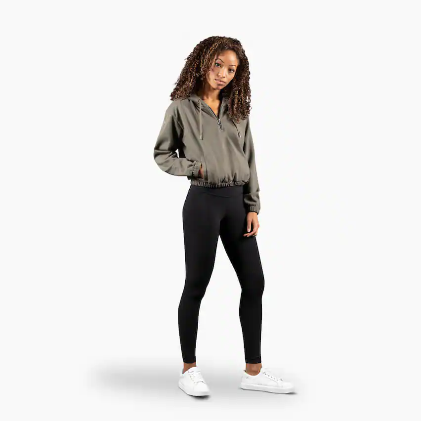 Women's chill half zip cropped hoodie