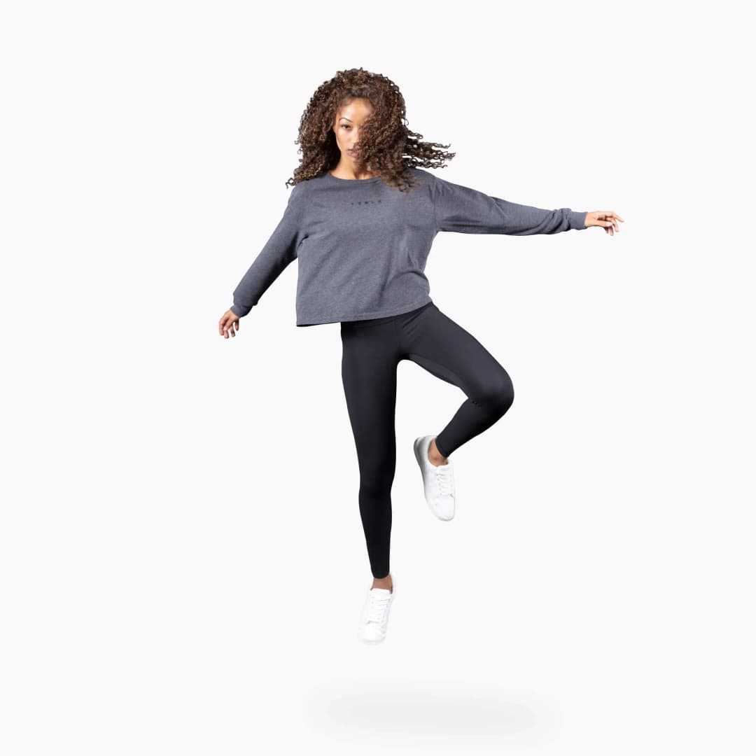 Women's turbine cropped long sleeve tee