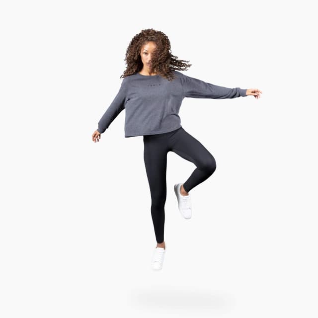Women's turbine cropped long sleeve tee