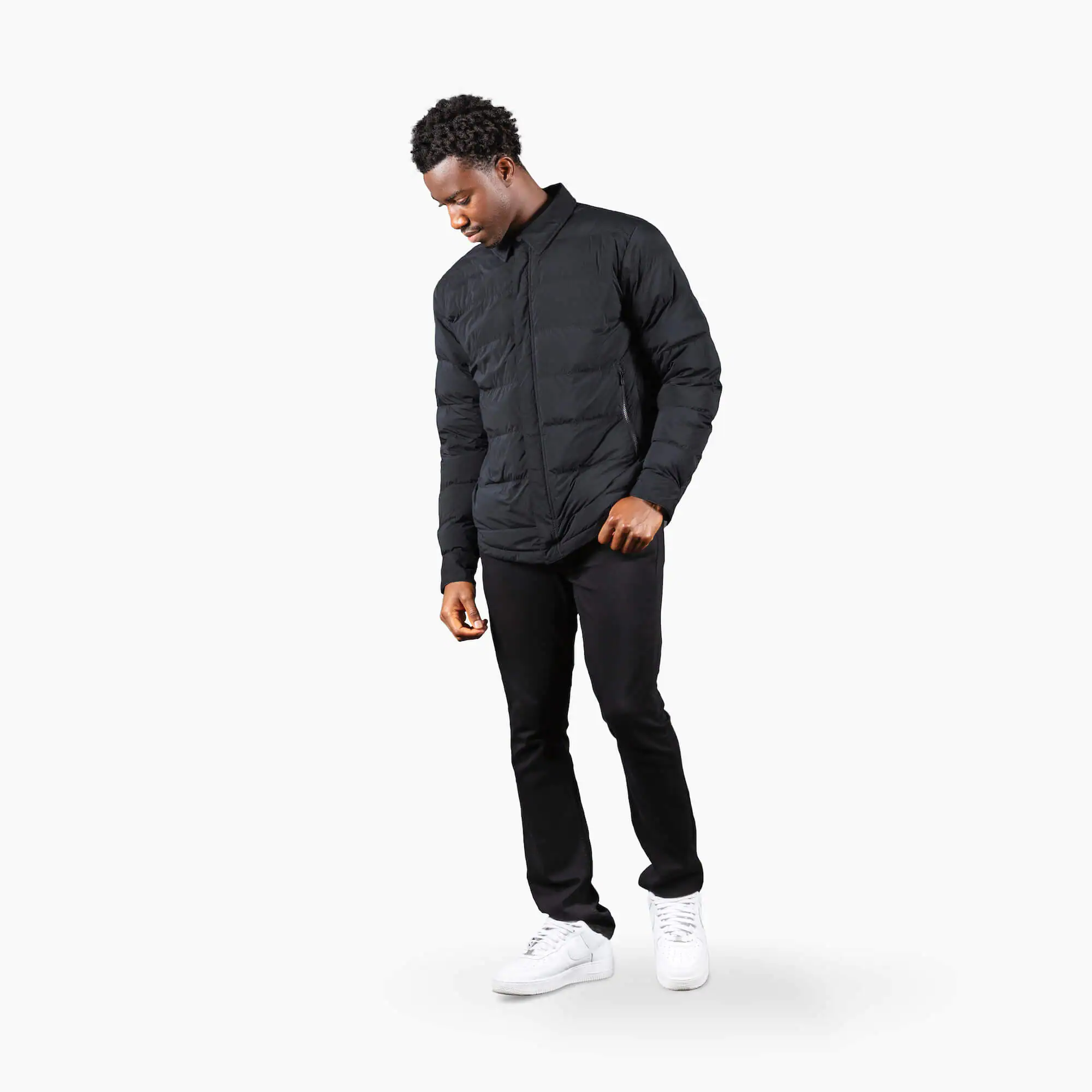 Men's quilted shirt jacket