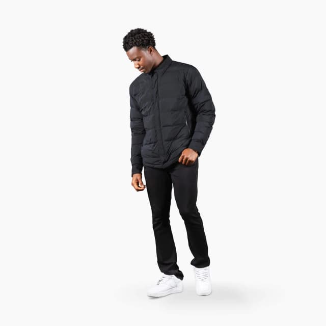 Men's quilted shirt jacket