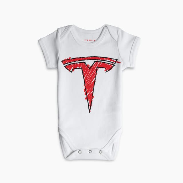 Scribble T logo onesie