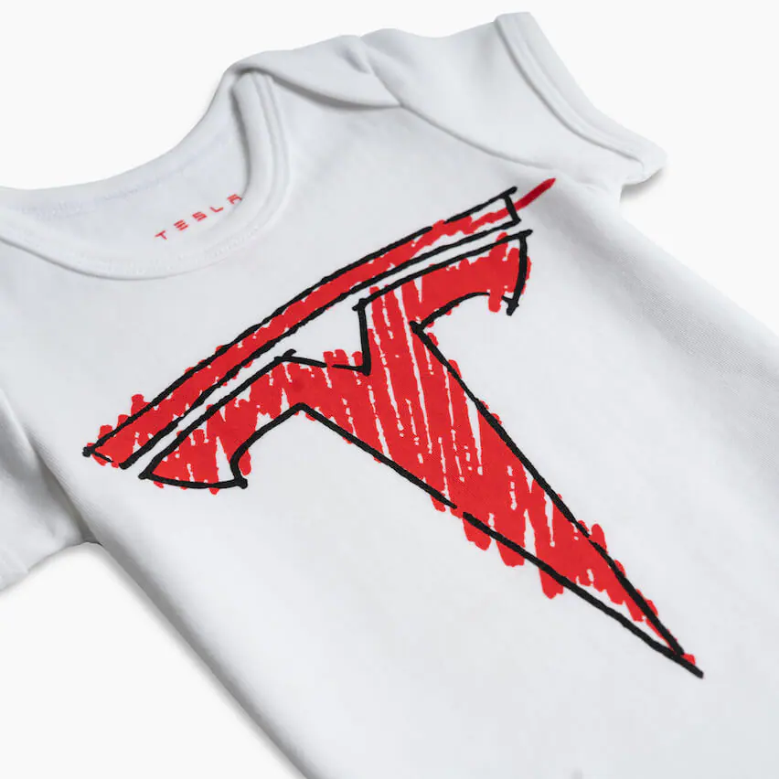 Scribble T logo onesie