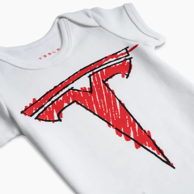 Scribble T logo onesie